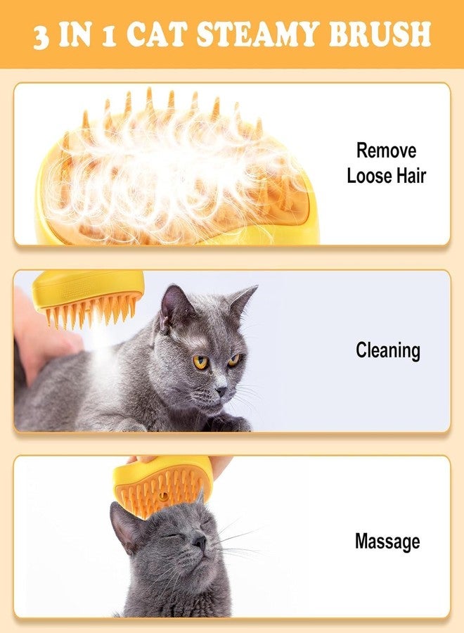 XIBO Pet Steam Brush Steamy Pet Brush 3 in 1 Self-Cleaning Grooming Tool, Efficient Massage, Hair Removal, Tangled & Loose Hair Care for Dogs,Steam brush. - Image 3